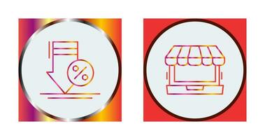 Discount and Online Shopping Icon vector