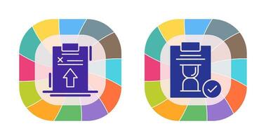 Upload and Hourglass Icon vector