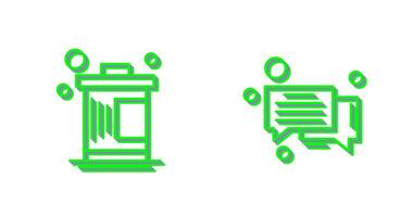 Delete and Message Bubble Icon vector