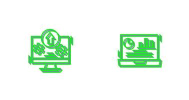 Upload and Dashboard Icon vector