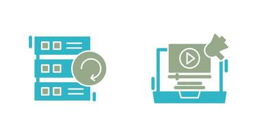 Backup and Video Marketing Icon vector