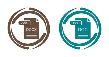 DOCX and DOC Icon vector