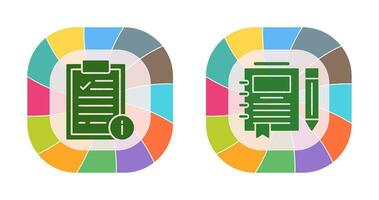 Info and Journal Icon vector