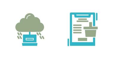 Cloud Computing and Online Shopping  Icon vector