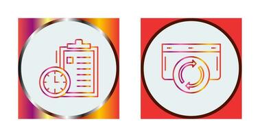 Time Management and Refresh Icon vector