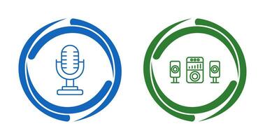 Microphone and Sound System Icon vector