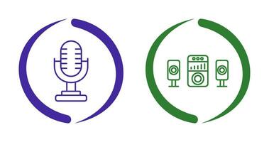 Microphone and Sound System Icon vector