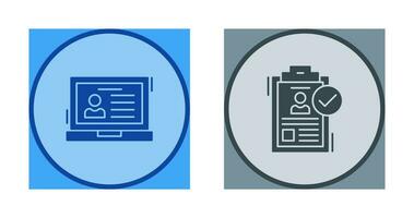 Laptop and Hire Icon vector