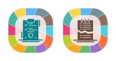 Approved and Corrupted List Icon vector