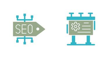 SEO Tag and Advdertisement Icon vector