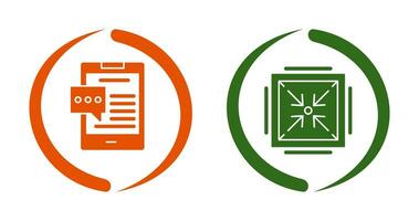 Chat and Minimize Icon vector
