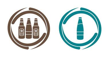 Beer Bottles and alcohol Icon vector