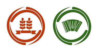 Accordion a d Wheat Icon vector