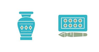 Vase and Water Colors Icon vector