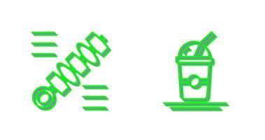 Skewer and Frappe Icon vector