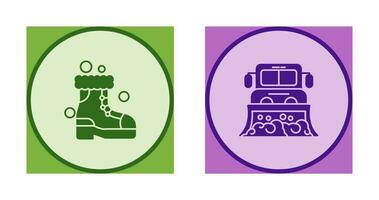 Snowshoes and Truck Icon vector