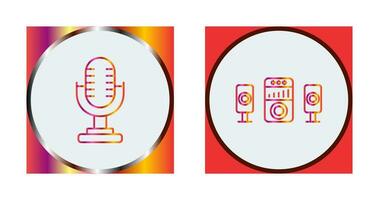 Microphone and Sound System Icon vector