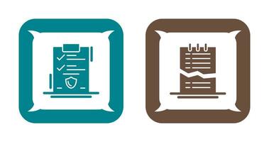 Approved and Corrupted List Icon vector