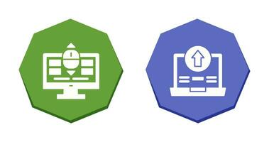 Scroll and Upload Icon vector