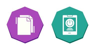 Copy and Power Icon vector