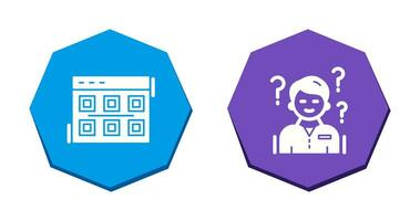 Layout and Confuse Icon vector