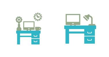 Work Table and Workplace Icon vector