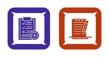 Medical Examination List and Check Up List Icon vector