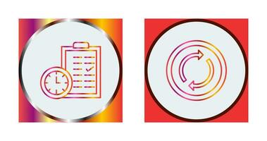 Time Planing and Loop Icon vector