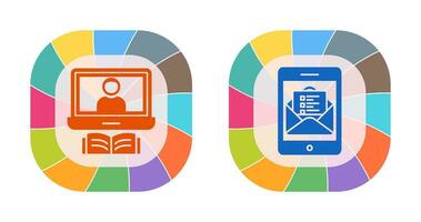 Lesson and Email Icon vector