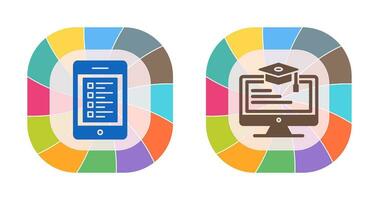 Online Test and Online Learning Icon vector