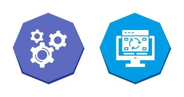 Gear and Update Icon vector