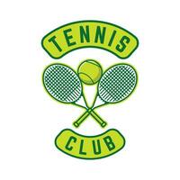 Tennis logo tennis club sports badge template design vector