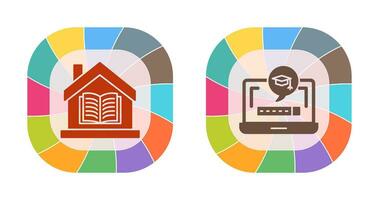 Digital Learning and Homeschooling Icon vector