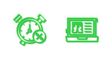 Alarm Clock and Search Icon vector