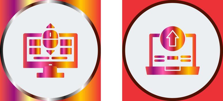 Scroll and Upload Icon vector