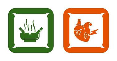 Heart Attack and hashtray Icon vector