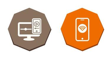 Wifi y sensible icono vector