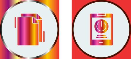 Copy and Power Icon vector