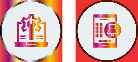 Alarm and Web Development Icon vector