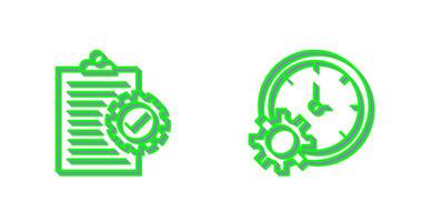 Check List and Time Setting Icon vector