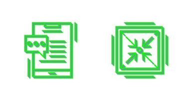 Chat and Minimize Icon vector