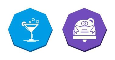 Coktail and Wedding Icon vector