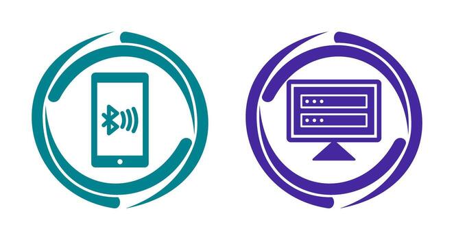 conectado dispositivo y corrompido datos icono vector