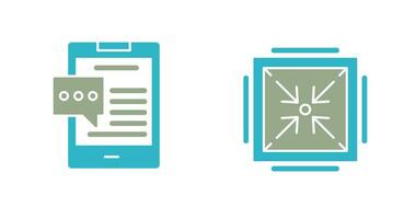 Chat and Minimize Icon vector