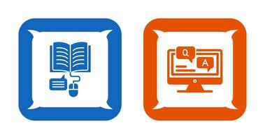 Online Learning and Faq Icon vector