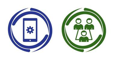 Network Settings and Connected Users Icon vector
