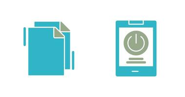Copy and Power Icon vector