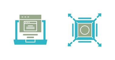 Pop Up and Maximize Icon vector