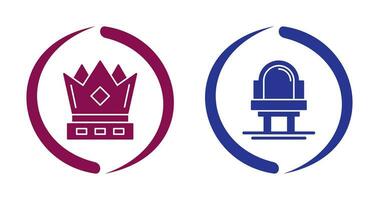Crown and Mirror Icon vector