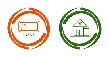 Air Conditioner and Home Automation Icon vector